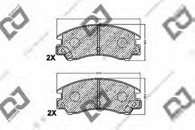 DJ PARTS bp1194 -  Комплект тормозных колодок, дисковый тормоз